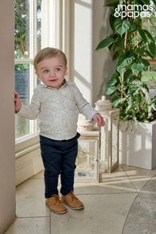Modre chino hlače za novorojene fantke Mamas & Papas (A95663) | €18