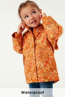 Ochre Yellow Waterproof Printed Padded Coat With Faux Fur Hood (3mths-7yrs) (A95841) | €27 - €30
