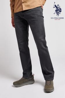 رمادي - بنطال جينز دنيم رجالي 5 جيوب بلون أسود من ‪U.s. Polo Assn.‬​​​​​​​ (A95969) | 383 ر.س