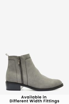 Grey Extra Wide Fit Forever Comfort® Feature Side Zip Ankle Boots (A96115) | 21 €