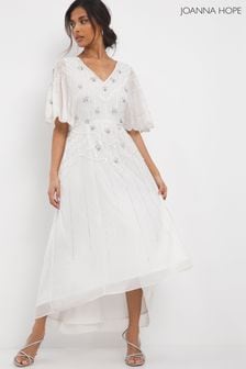 Joanna Hope White Beaded Bridal Maxi Dress (A96176) | $247