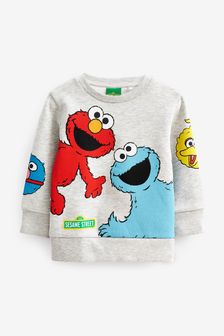 Grey Sesame Street Crew Neck Sweatshirt (3mths-8yrs) (A96316) | 19 € - 21 €