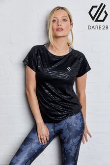 Dare 2b Laura Whitmore Edit Influential Black 3/4 Recycled Running Leggings (A96318) | €32