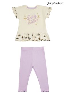Juicy Couture Bee Frill T-Shirt and Leggings Set (A96326) | ₪ 116