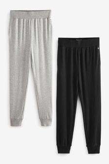 灰色、黑色 - 超柔軟針織慢跑運動褲2件裝 (A96340) | HK$354