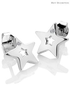 Hot Diamonds Silver Diamond Amulet Star Earrings (A96573) | kr550