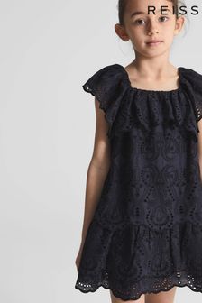 Reiss Navy Sia Jr Lace Mini Dress (A96622) | €60