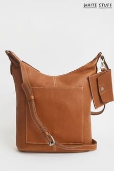 White Stuff Tan Brown Eco Leather Fern Cross-Body Bag (A96675) | HK$800