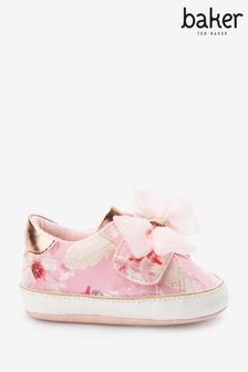 Baker by Ted Baker Pink Organza Bow Trainer Padders (A96677) | 9 BD