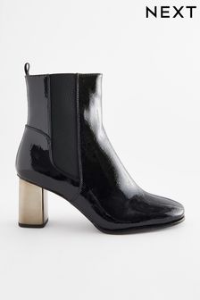 Black Forever Comfort® Metal Heel Ankle Boots (A96706) | $64