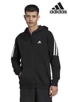 Schwarz - Adidas Kapuzenjacke mit Reißverschluss (A96818) | 81 €