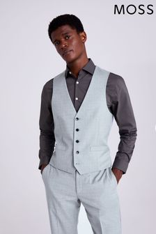 MOSS Grey Stretch Suit Waistcoat (A97075) | kr909
