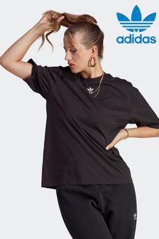 Negro liso - Camiseta de adulto con trébol y flores bordadas de Adidas Originals (A97381) | 35 €