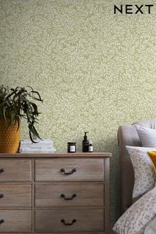 Green Next Ditsy Leaf Wallpaper Wallpaper (A97595) | $80