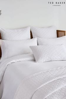 Ted Baker White T Quilted Polysatin Sham Pillowcase (A97765) | 60 €