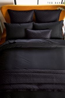 Ted Baker Black Silky Smooth Plain Dye 250 Thread Count Cotton Duvet Cover (A97785) | AED389 - AED628