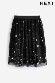 Black Sequin Pleated Midi Skirt (3-16yrs) (A98078) | €23 - €28