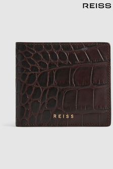 Reiss Chocolate Cabot Leather Wallet (A98580) | kr875