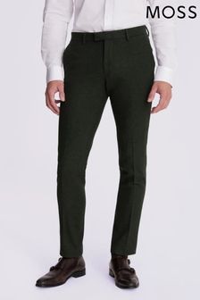 MOSS Slim Fit Khaki Green Donegal Suit: Trousers (A98901) | $148
