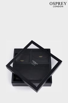 OSPREY LONDON The Tilly Grainy Hide Black Leather Weekend Set (A98920) | $124