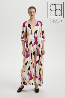 Soaked in Luxury Grey Zaya Flowy Maxi Dress (A99161) | $124