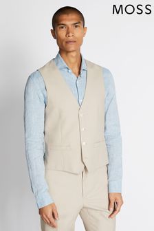 MOSS Natural Slim Fit Check Waistcoat (A99337) | €46