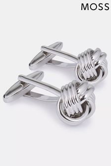 MOSS Grey Silver Knot Cufflinks (A99348) | 74 QAR