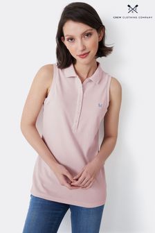 Różowa bawełniana koszulka polo Crew Clothing Company o luźnym kroju (A99425) | 97 zł