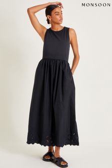 Women s Monsoon Black Midi Cotton Dresses Next United Arab Emirates