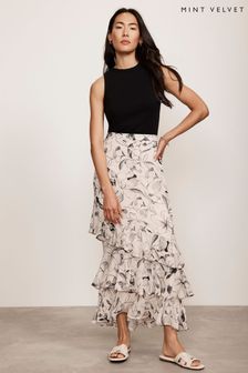 Mint Velvet Floral Print Maxi Skirt (AA0343) | ‏448 ‏₪