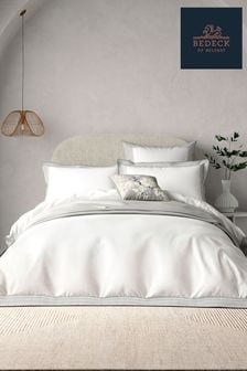 Bedeck of Belfast White or Silver Astrid Duvet Cover and Pillowcase Set (AA0764) | $206 - $257