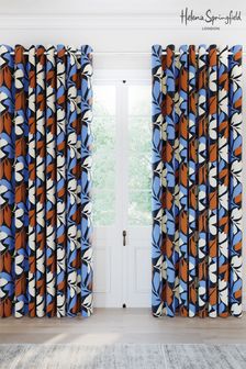 Helena Springfield Blue Otto Lined Eyelet Eyelet Curtains (AA0811) | SGD 155 - SGD 290