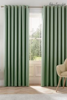 Helena Springfield Sage Eden Lined Eyelet Curtains (AA0841) | $100 - $182