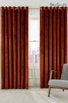 Helena Springfield Copper Escala Lined Eyelet Eyelet Curtains (AA0863) | $120 - $180