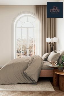 Bedeck of Belfast Truffle 400 Thread Cound 100% Cotton Sateen Fitted Sheet (AA1055) | €43 - €62