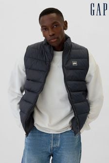 Gap Navy/Blue Logo Water Resistant Puffer Gilet Jacket (AA1450) | kr454