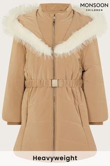 Girls belted coats shop