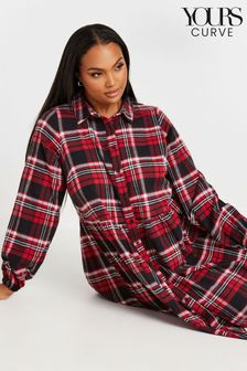 Next red check dress best sale