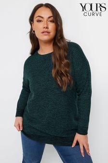 Yours Curve Green Essential Jumper (AA2632) | $41