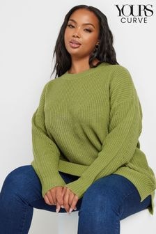 Yours Curve Green Drop Shoulder Jumper (AA2635) | $41