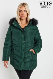 Yours Curve Green Padded Short coat (AA2932) | $120