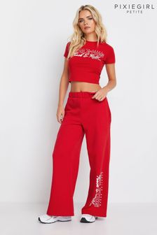 Women s Top Jogger Set Petite Red Co ord Clothing Next Malta