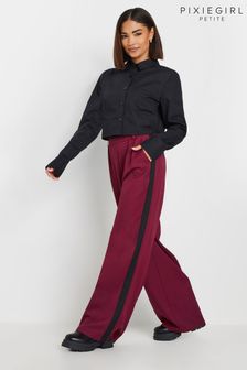 PixieGirl Petite Red Side Stripe Contrast Wide Leg Trousers (AA3231) | €46