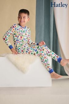 Hatley Falala Cotton Christmas White Pyjamas (AA3431) | €37