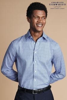 Charles Tyrwhitt Blue Slim Fit Non-Iron Prince Of Wales Check Shirt (AA3948) | kr909