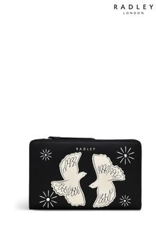 Radley London Medium Two Turtle Doves Bifold Black Purse (AA4423) | $135