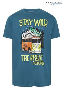 Badrhino Big & Tall Stay Wild T-shirt (AA4515) | ‏96 ‏₪