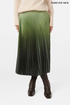 Women s Skirts Green Pleated Maxi Occasionwear Next Luxembourg