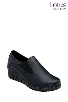 Lotus Leather Slip-on Wedge Shoes (AA6132) | 103€