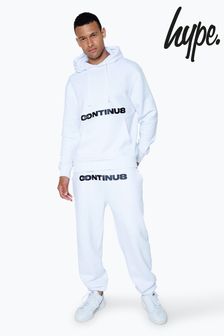 Hype. Continu8 Unisex Boxy White Joggers (AA6466) | ‏287 ر.س‏